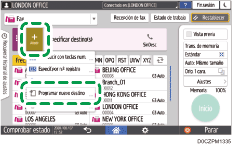 Ilustración de la pantalla del panel de mandos