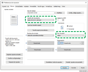 Ilustración de la pantalla del driver