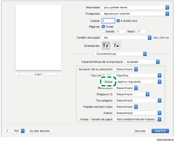 Ilustración de la pantalla del driver