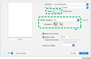 Ilustración de la pantalla del driver