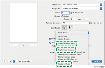 Ilustración de la pantalla del driver
