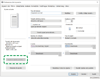 Ilustración de la pantalla del driver