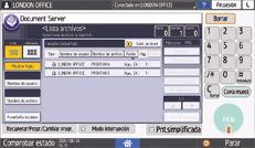 Ilustración de la pantalla del panel de mandos