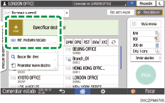 Ilustración de la pantalla del panel de mandos