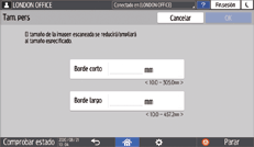 Ilustración de la pantalla del panel de mandos