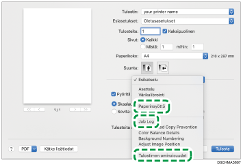 Kuva ohjaimen näytöstä