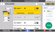 Käyttöpaneelin näyttö