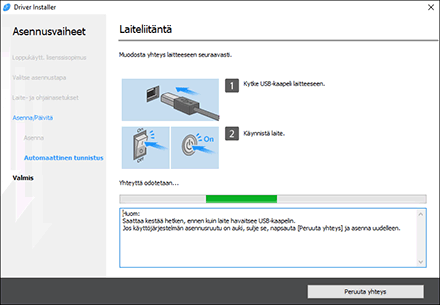 Kuva ohjaimen näytöstä