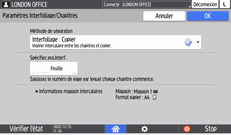 Illustration de l'écran du panneau de commande