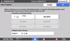 Illustration de l'écran du panneau de commande