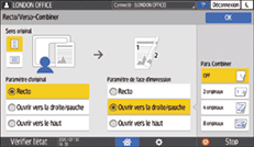 Illustration de l'écran du panneau de commande