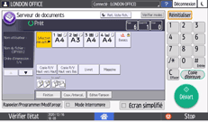 Illustration de l'écran du panneau de commande