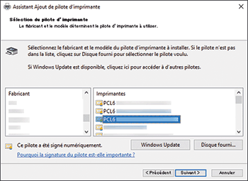 Illustration de l'écran Pilote