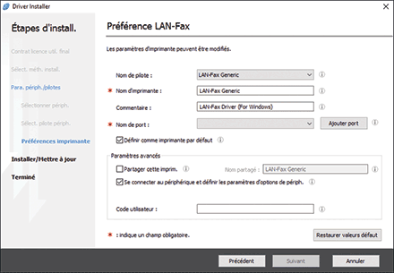 Illustration de l'écran Pilote
