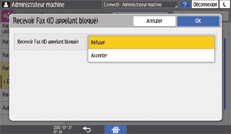 Illustration de l'écran du panneau de commande