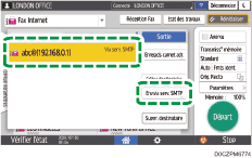Illustration de l'écran du panneau de commande