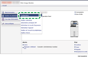Illustration de l’écran du navigateur Web
