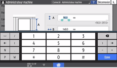 Illustration de l'écran du panneau de commande
