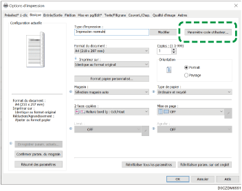 Illustration de l'écran Pilote