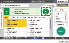 Illustration de l'écran du panneau de commande