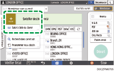 Illustration de l'écran du panneau de commande