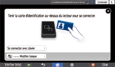 Illustration de l'écran du panneau de commande