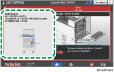 Illustration de l'écran du panneau de commande