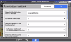 A kezelőpanel ismertetése
