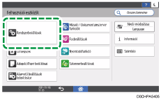 A kezelőpanel ismertetése