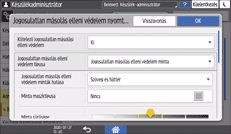 A kezelőpanel ismertetése