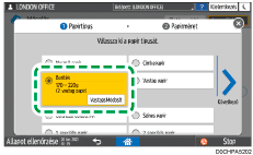 A kezelőpanel ismertetése