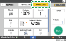 A kezelőpanel ismertetése