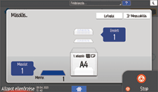 A kezelőpanel ismertetése