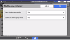 Illustrasjon av betjeningspanelet