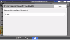 Illustrasjon av betjeningspanelet