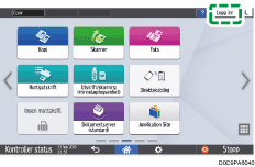 Illustrasjon av betjeningspanelet