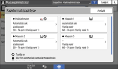 Illustrasjon av betjeningspanelet