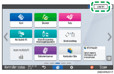 Illustrasjon av betjeningspanelet