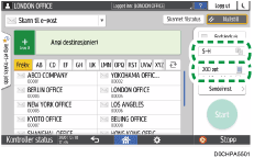 Illustrasjon av betjeningspanelet