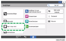 Illustrasjon av betjeningspanelet
