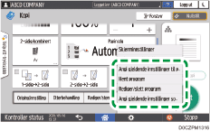 Illustrasjon av betjeningspanelet