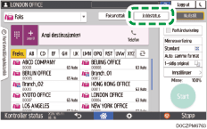 Illustrasjon av betjeningspanelet