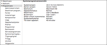 Skjermillustrasjon av operativsystem