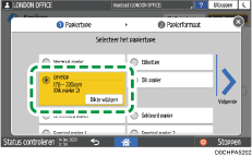 Afbeelding van bedieningspaneel