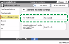 Afbeelding van bedieningspaneel