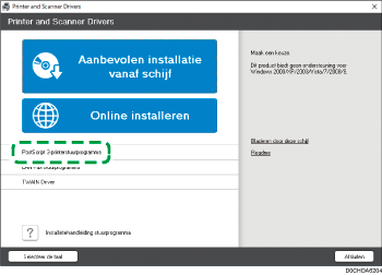 Illustratie stuurprogrammascherm