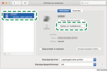 Illustratie stuurprogrammascherm