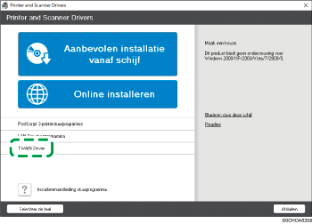 Illustratie stuurprogrammascherm