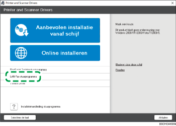 Illustratie stuurprogrammascherm