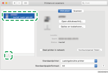 Illustratie stuurprogrammascherm